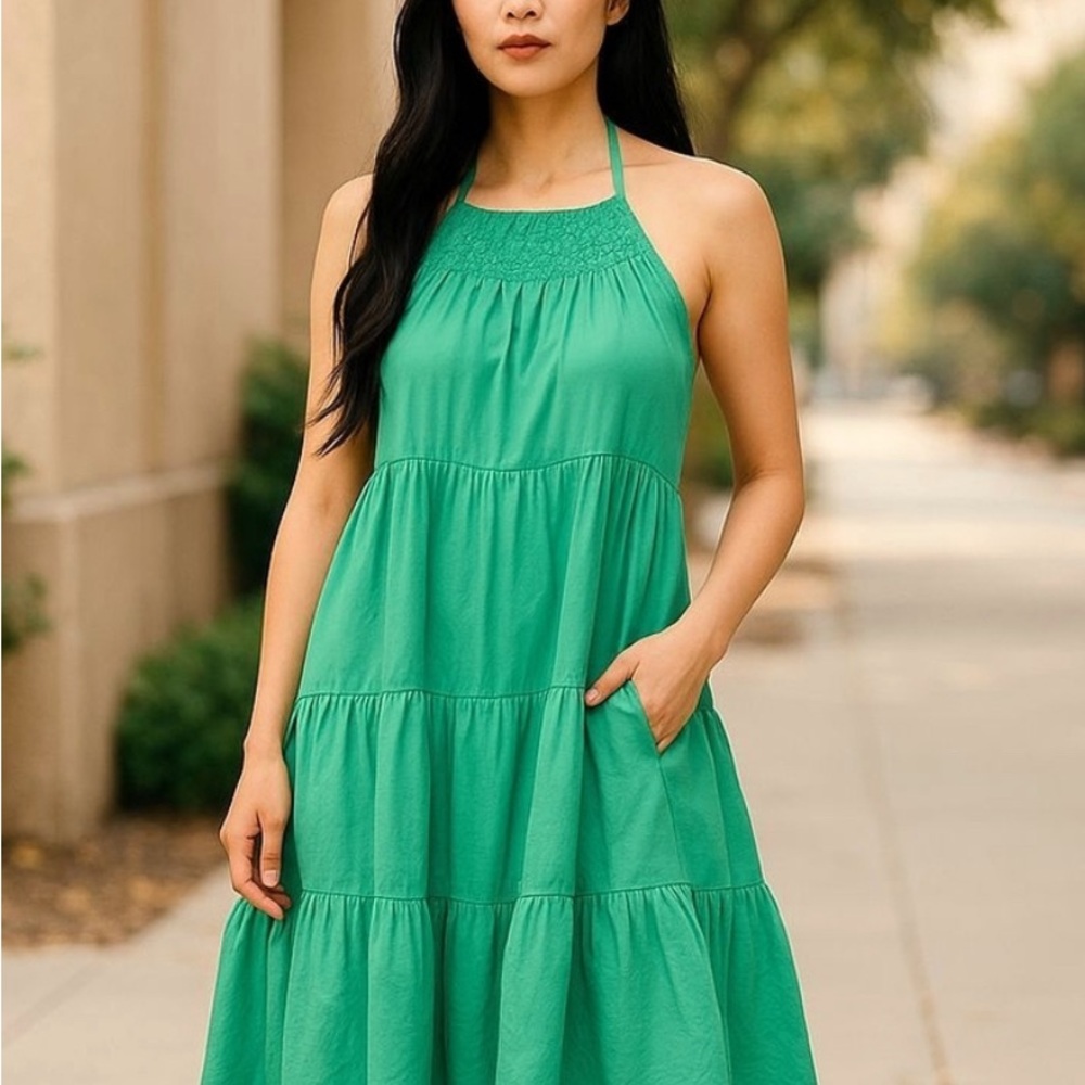 SALE 3/$20 Halter Neck Tiered Dress